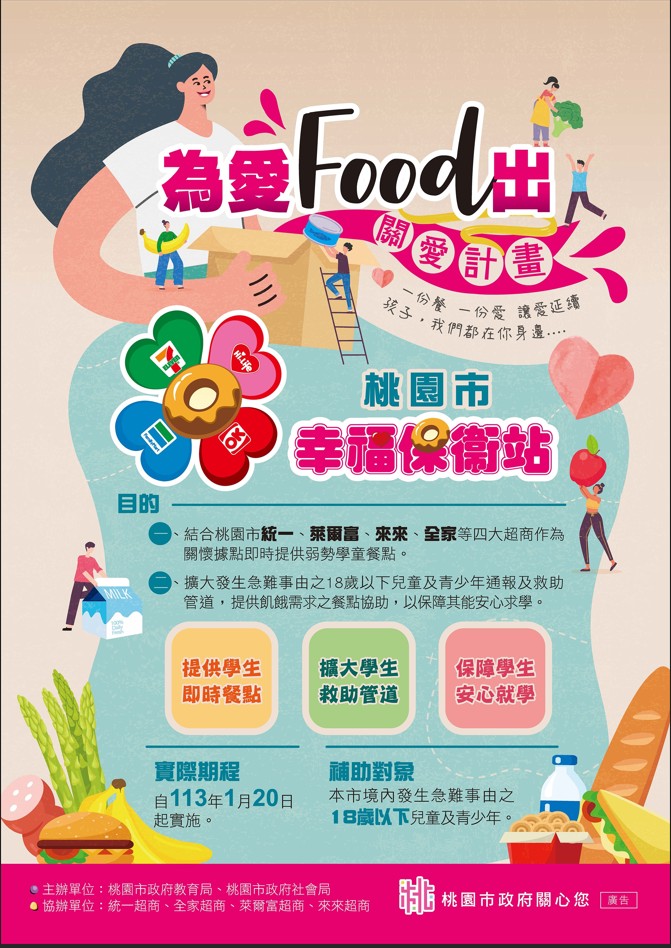 【活動宣導】「桃園市幸福保衛站計畫」宣導。